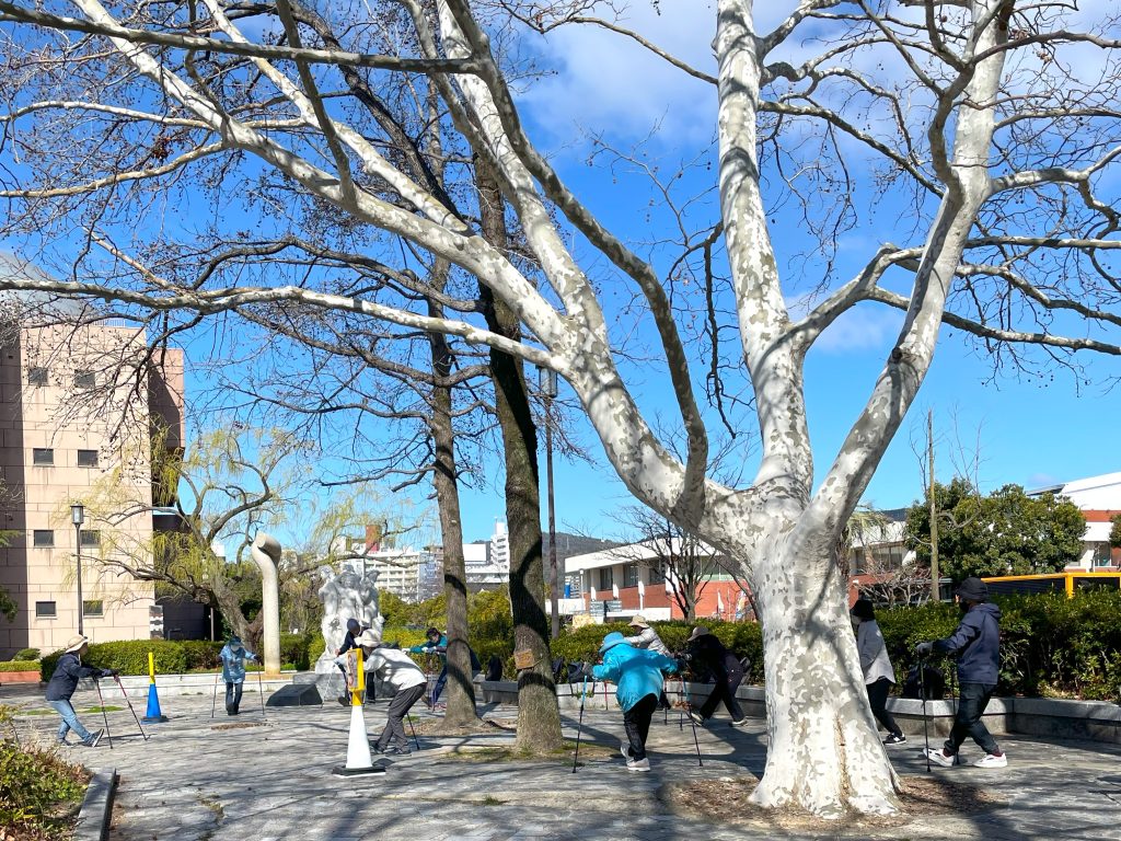 ストレッチの様子